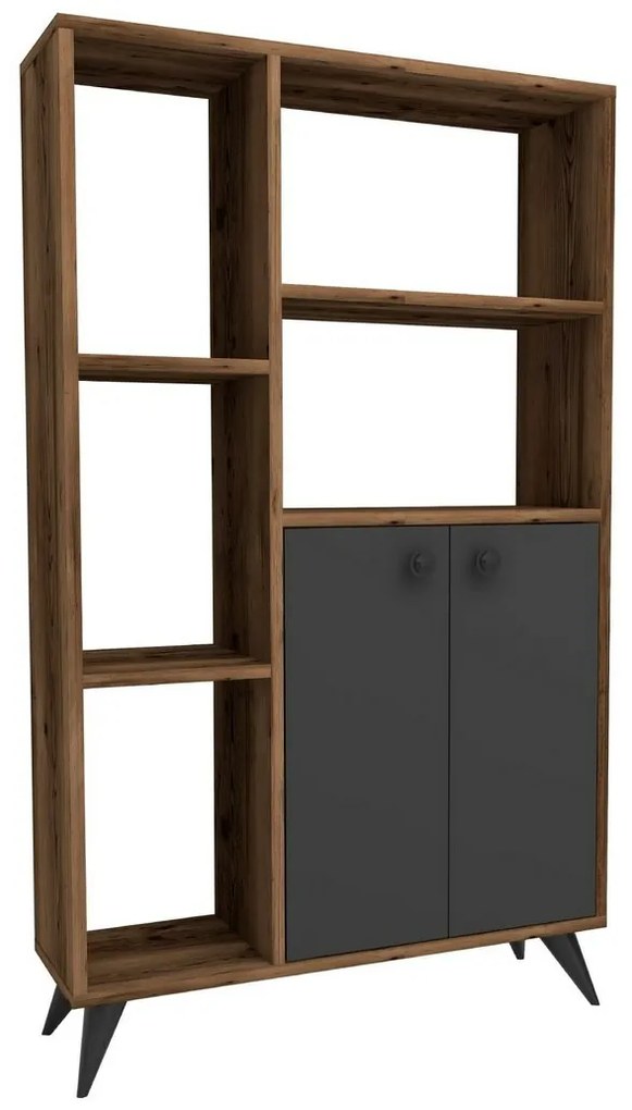 Bibliotecă Meldan Anthracite and Walnut