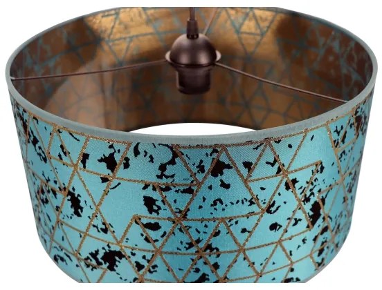 Lustră pe cablu REZO 1xE27/60W/230V turcoaz