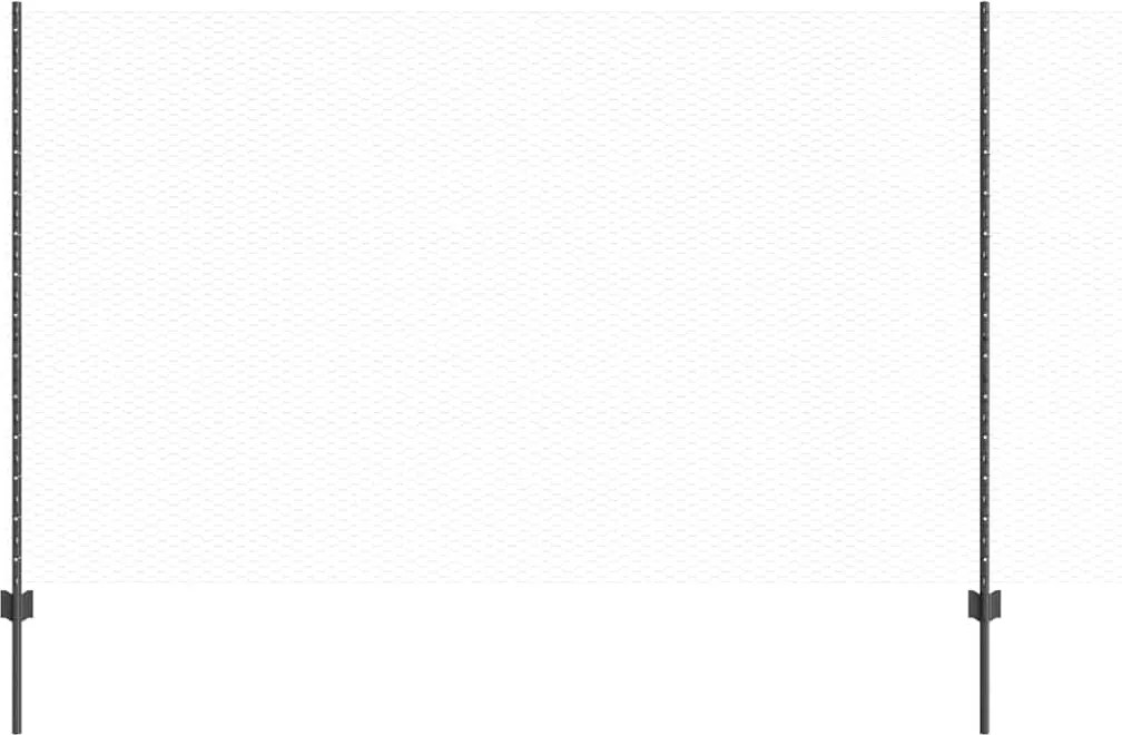 vidaXL Gard cu Stâlp Gri 1,4 x 50 m Oțel și PVC