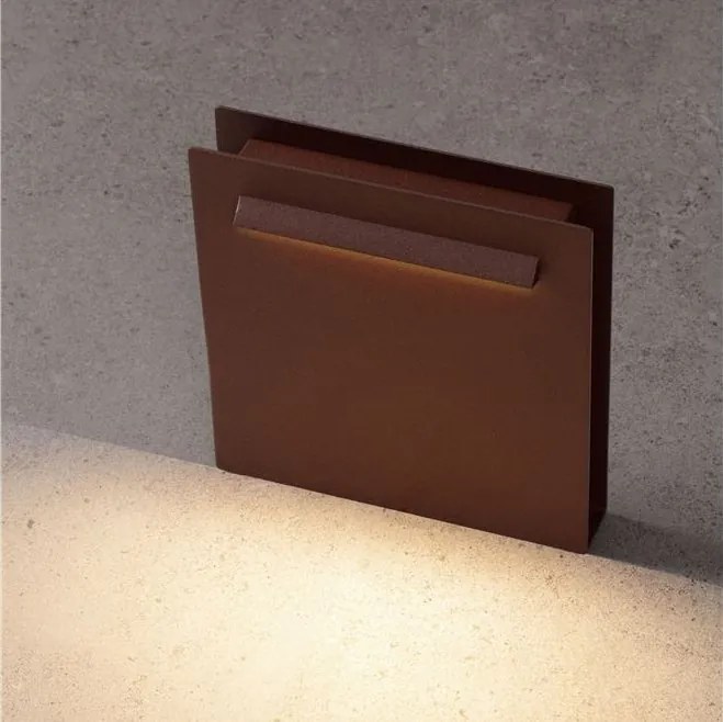 Mini Stalp de exterior LED 2700K, IP67 RECTO H-23cm corten