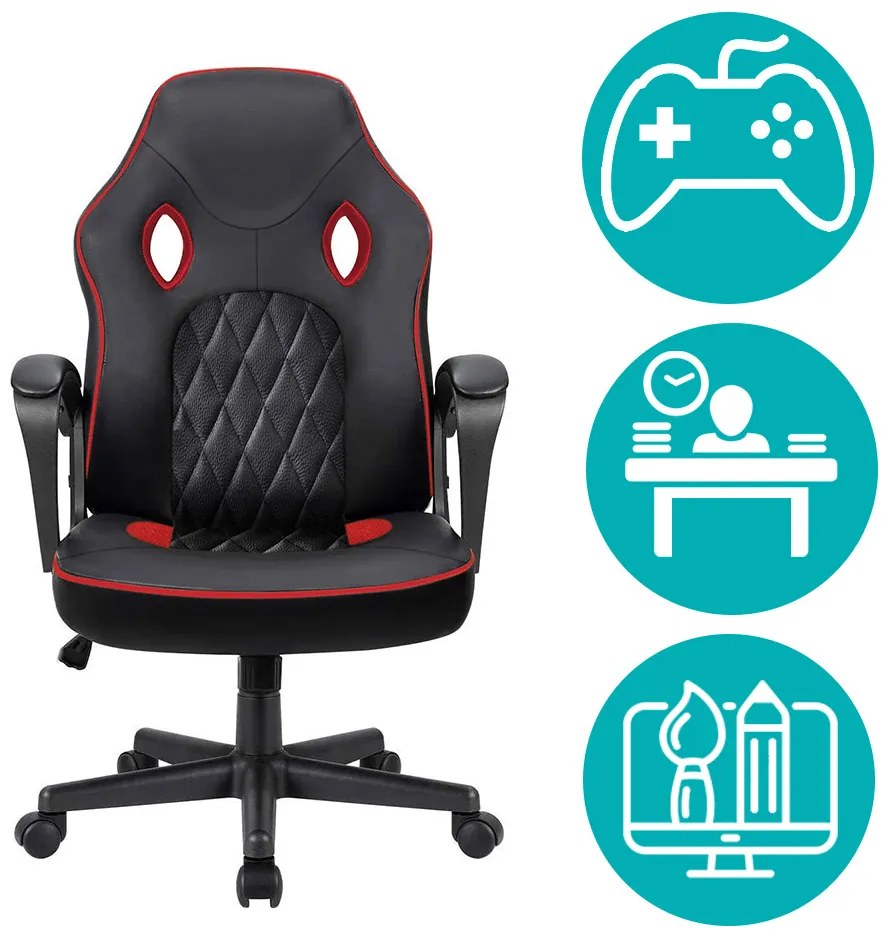 Scaun gamer cu spatar matlasat in 3 culori - basic