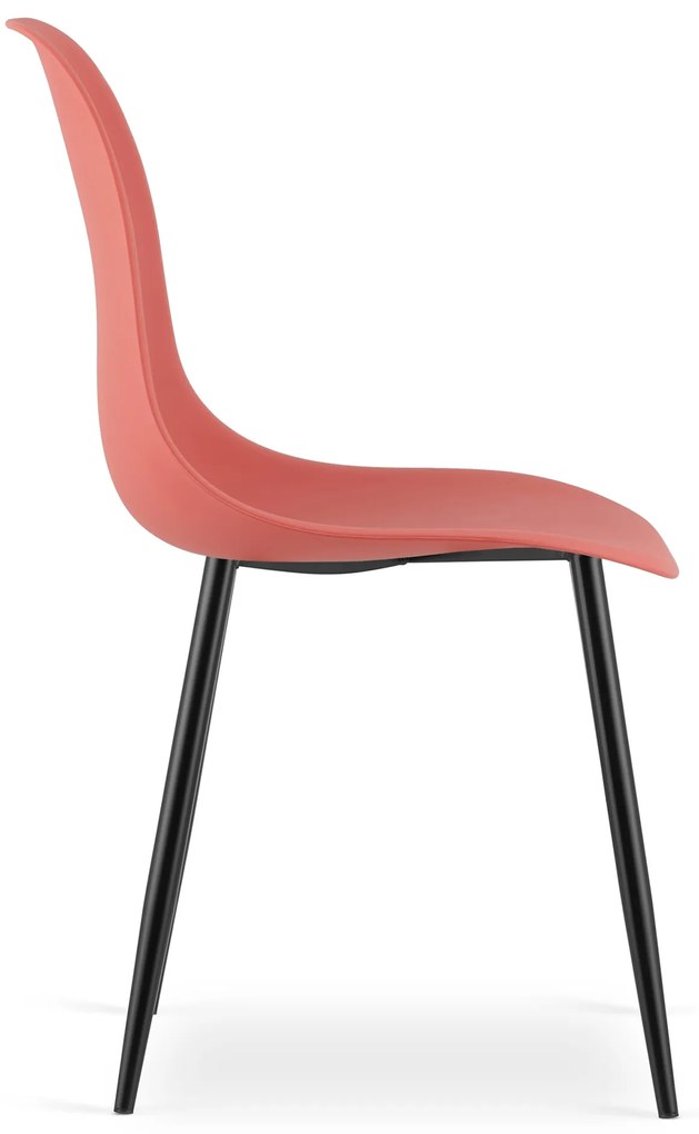 Scaun coral OSAKA cu picioare negre