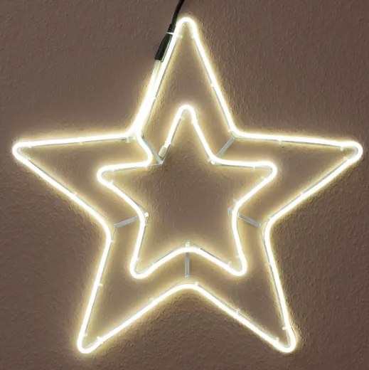 Stea dublă de Crăciun 55 cm, 360 LED