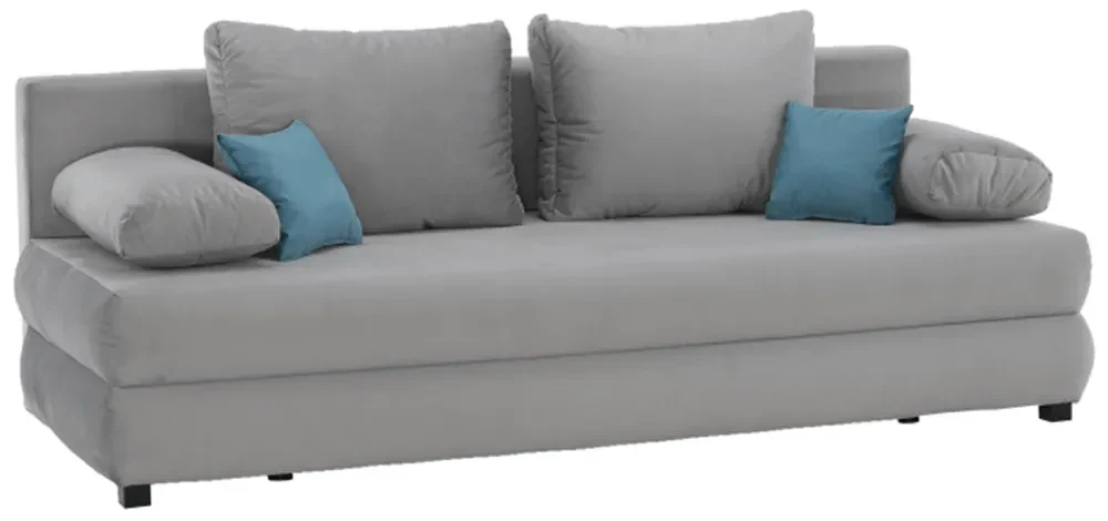 Canapea extensibila CLIV gri/turcoaz, 206/90/73-85 cm