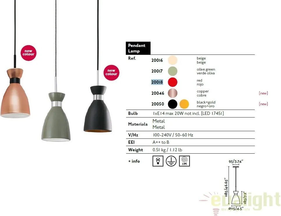 Lustra / Pendul design Vintage Black and gold, RETRO 20050