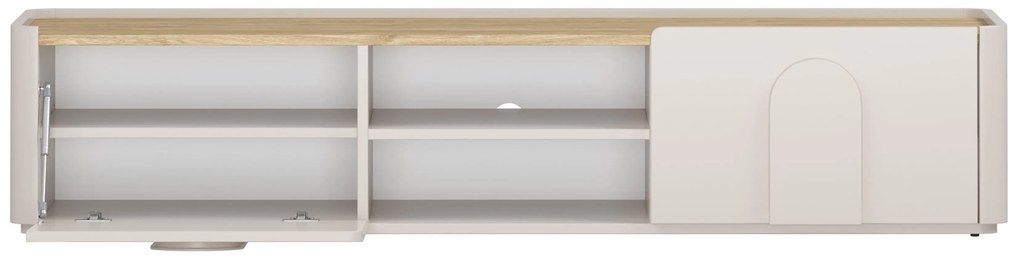 Comodă TV Amilio 170 cm cu sertar - cashmir / stejar uleiat / mânere cashmir