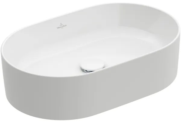 Lavoar pe blat, Villeroy&amp;Boch Collaro, material TitanCeram, 56x36cm, Alb Alpin, 4A195601