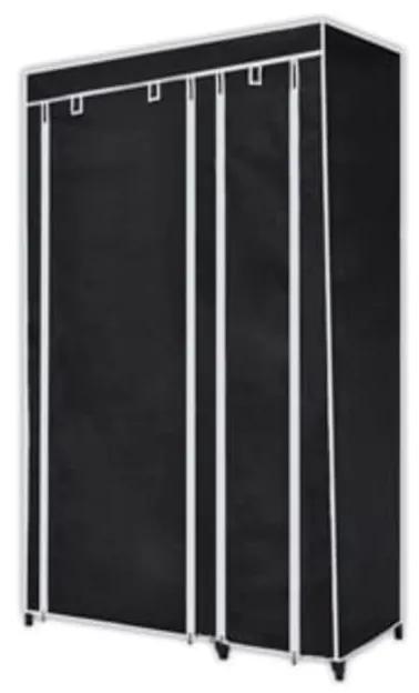 Dulap de haine pliabil, negru, 110 x 45 x 175 cm Negru, 1