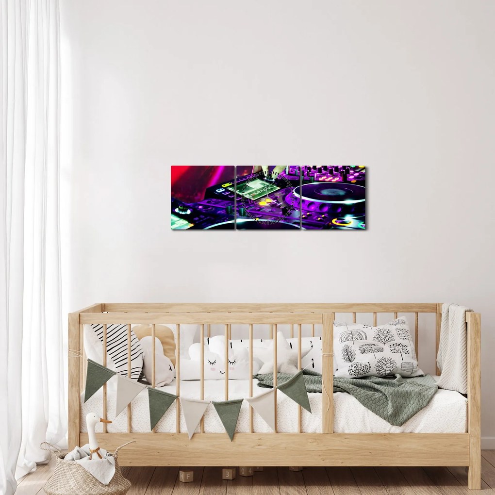 Tablou - DJ (cu ceas) (90x30 cm)