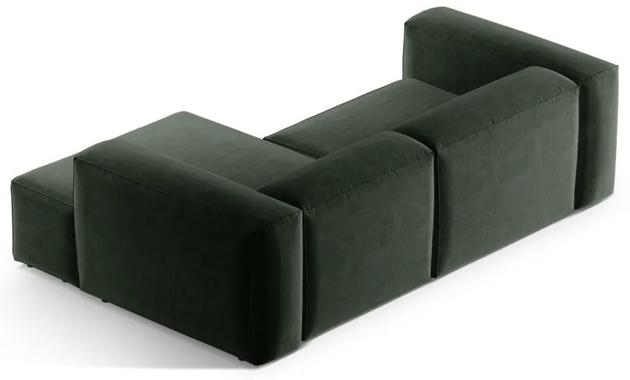 Colțar verde (cu colț pe partea dreaptă/cu șezlong) Bergamo – Cosmopolitan Design