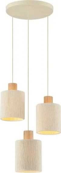Brilliant - Lustră suspendată pe cablu ARLO 3xE27/20W/230V, diam. 40 cm, crem