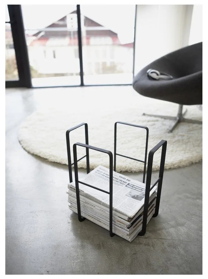 Suport pentru reviste și ziare YAMAZAKI Tower, negru