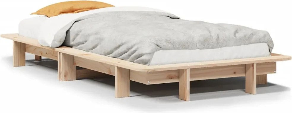 vidaXL Cadru pat fără saltea, 90x190 cm, lemn masiv de pin