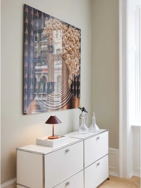 Halo Design 800834 – Lampă de masă HYGGE LED, dimabilă și reîncărcabilă, 3W, baterie 4000 mAh, IP54, vișinie