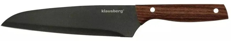 Set de cuțite cu suport Klausberg KB 7616, 6 piese, oțel inoxidabil, maro/gri