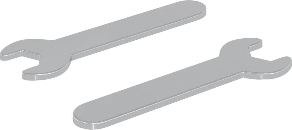 vidaXL Cheie de piulițe 2 pcs Argintiu 10 mm Fier