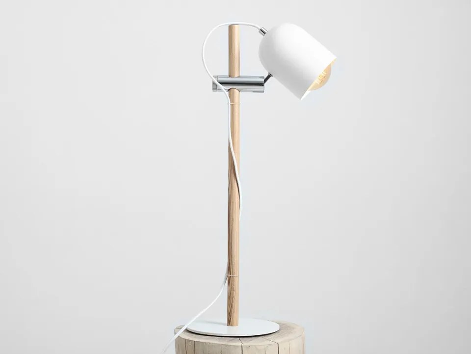 Lampa birou alba din lemn si metal 20x65 cm Olof Custom Form