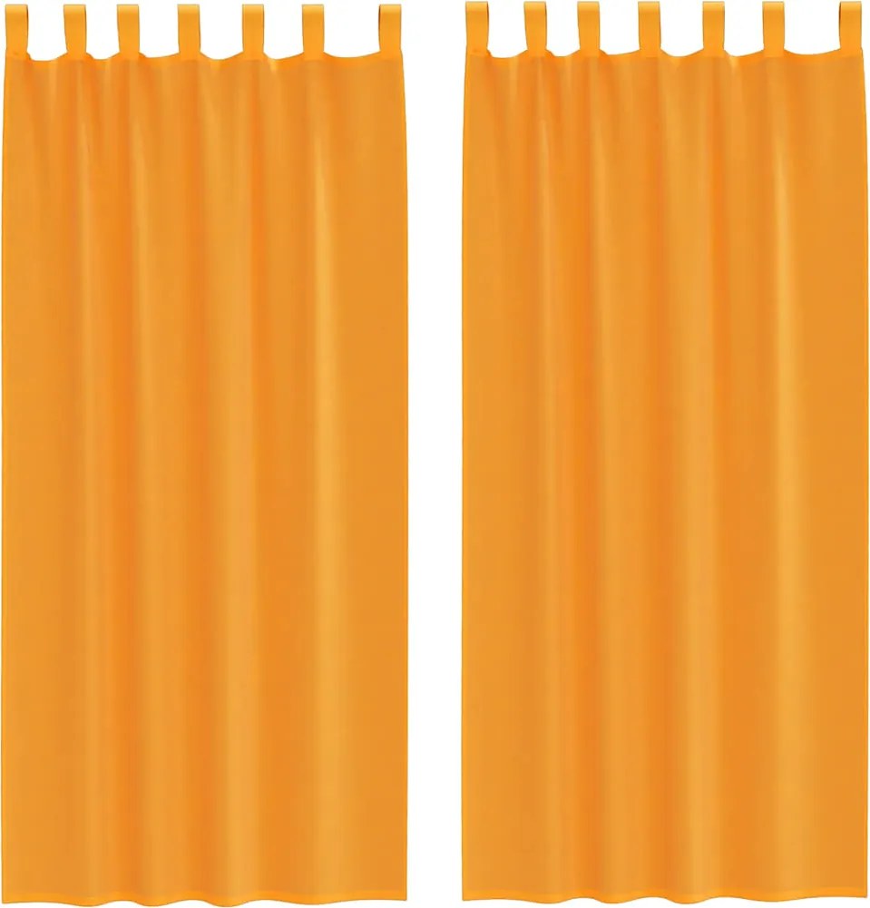 vidaXL Perdele Voile cu Bucle 2 buc Portocaliu 140x225 cm
