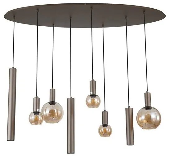 Lustra cu 8 pendule mixte Lyon
