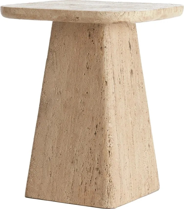 Măsuță auxiliară cu blat din piatră 40x40 cm Kepami – Light &amp; Living