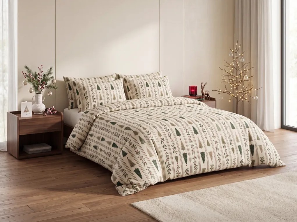Lenjerie de pat din bumbac HOLLY PINES colorat Dimensiune lenjerie de pat: 2 buc 70 x 90 cm | 200 x 220 cm