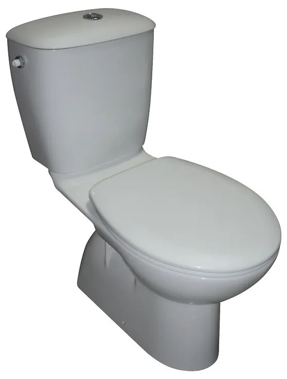 Set vas wc, jika, evacuare verticala, 36.5x67x78.5 cm + rezervor, armatura si capac wc