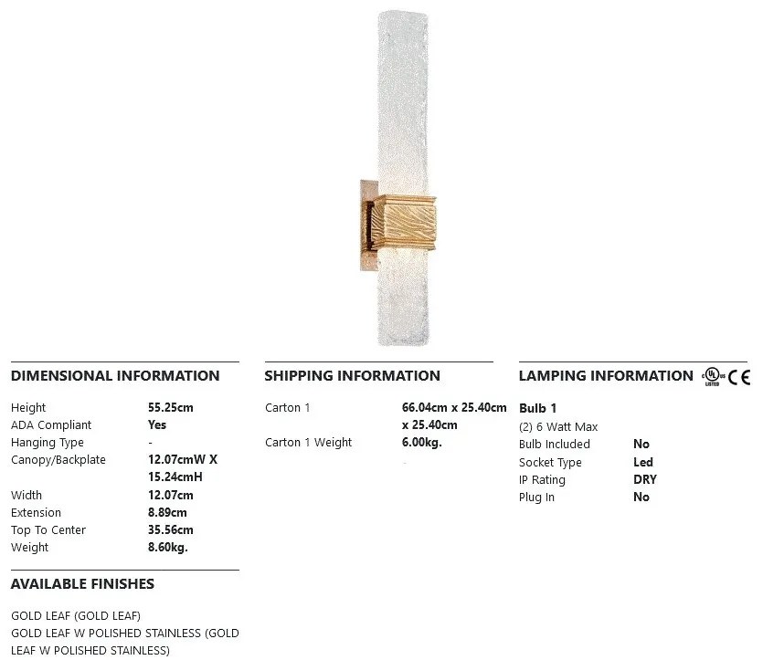 Aplica de perete LED design elegant FREEZE lucrata manual