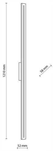 Aplică LED de exterior LINEA LED/30W/230V IP65 121 cm antracit