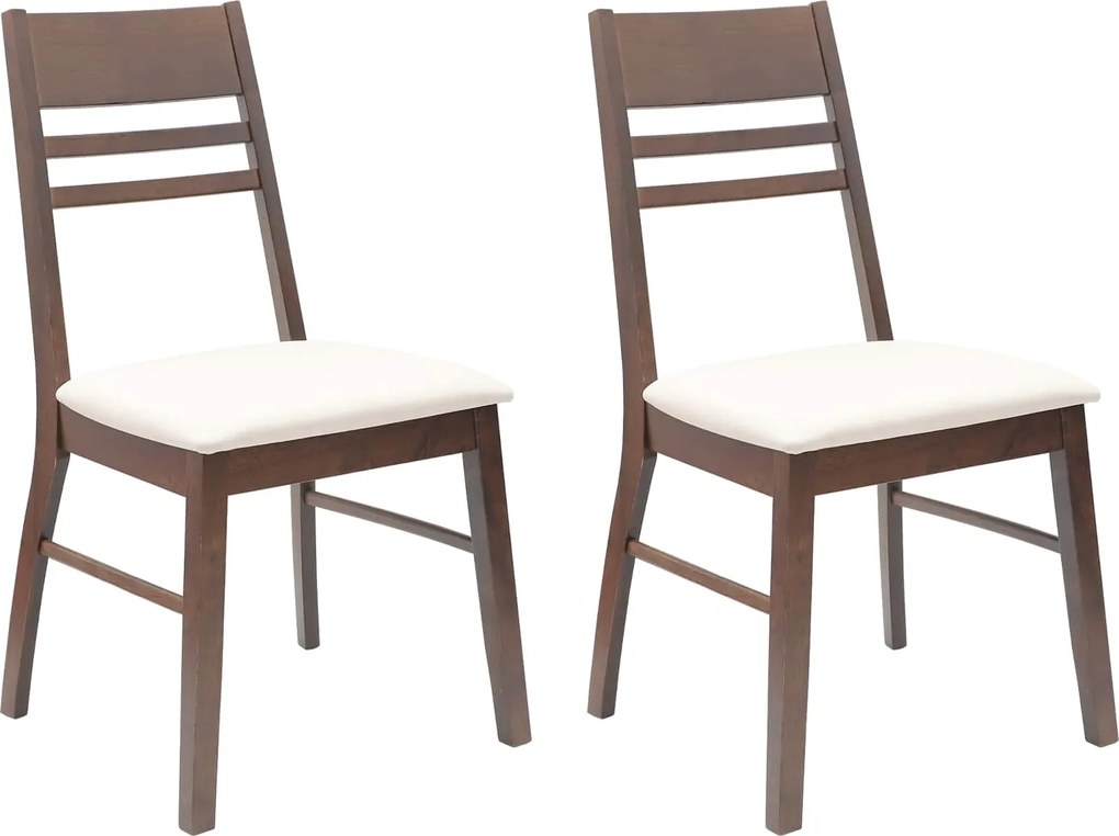 vidaXL Scaune de dining 2 pcs Maro deschis 43 x 54 x 89 cm