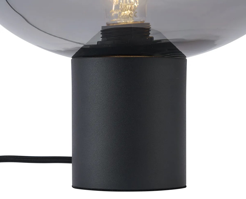 Lampă de masă de design neagră cu sticlă fumurie - Umbrella