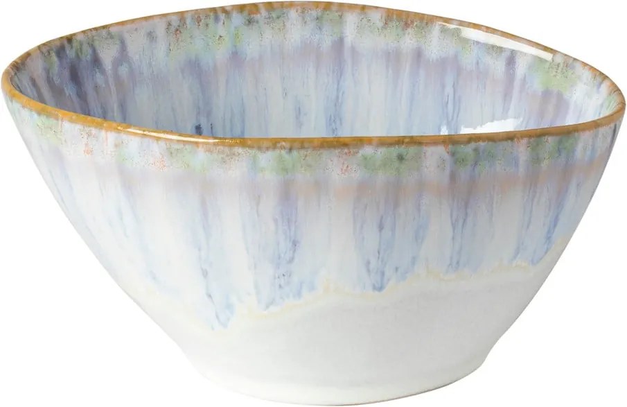 Bol din gresie ceramică Costa Nova Brisa, ⌀ 16 cm, alb - albastru