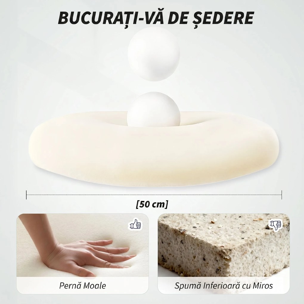 HOMCOM Scaun de birou ergonomic cu cotiere reglabile și tetieră, gri | Aosom Romania