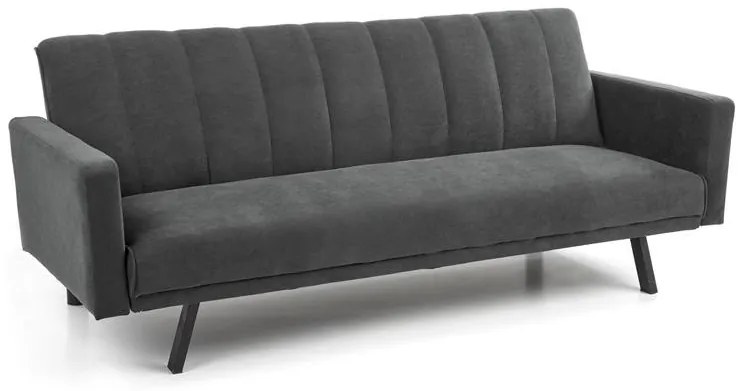 Canapea extensibila Armando velvet gri – H78 cm