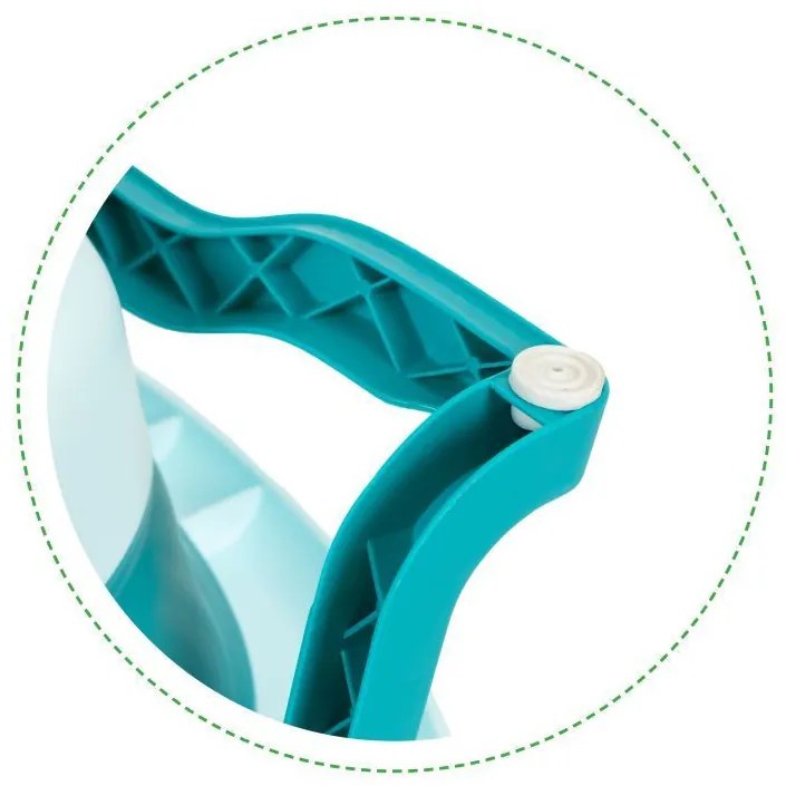 Cada pentru copii cu scurgere pliabilă verde