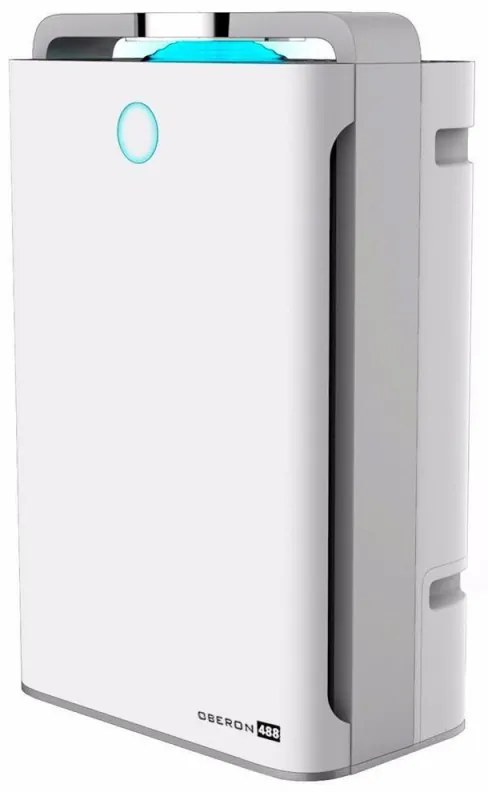 Purificator de aer cu umidificator 2in1 Oberon 488, Wi-Fi, 85W, Pana la 60 m², 488 m³/h, 8 viteze, Ionizare, Telecomandă, Ecran tactil, Wi-FI, Alb/Negru