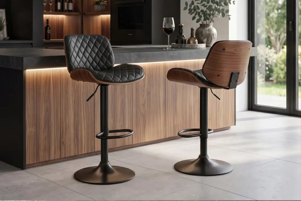 Scaun de bar pivotant, inaltime reglabila, CHICAGO