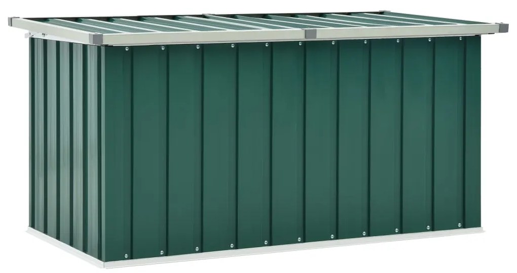 vidaXL Ladă de depozitare pentru grădină, verde, 129 x 67 x 65 cm