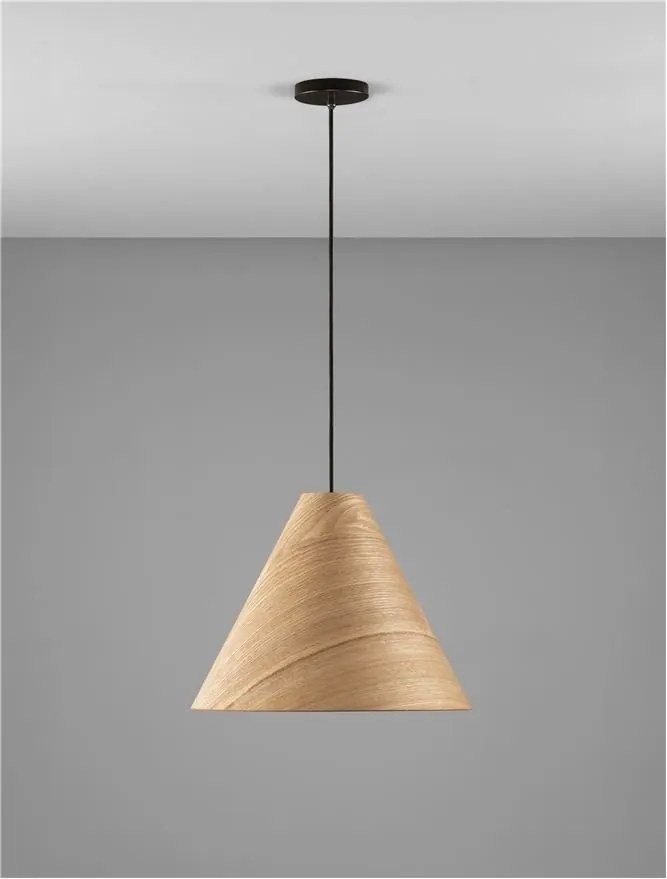 Lustra/Pendul lemn natural, ELYSIAN, D 45cm