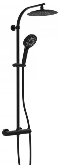 Schütte 60076 - Set de duș cu baterie termostatică MADURA FRESH, negru