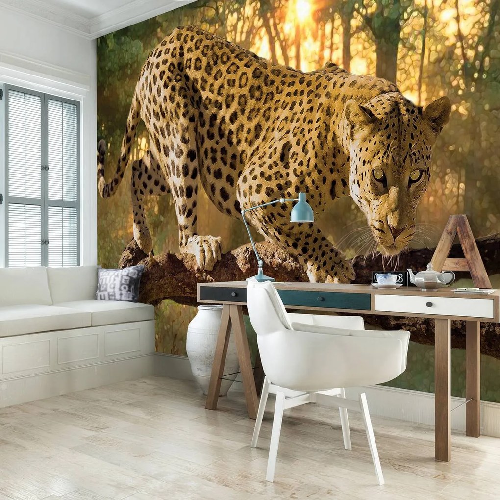 Fototapet - Jaguar Forest Woods (254x184 cm)