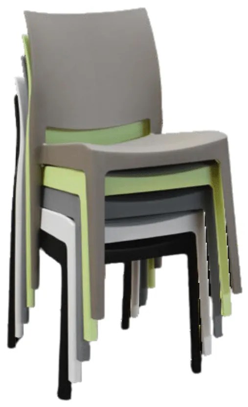 SCAUN PASTELLO - POLIPROPILENA - HORECA - ALB