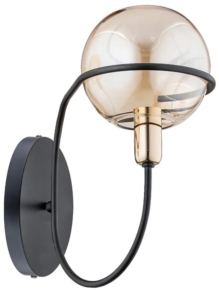 Aplică PETRA 1xE14/10W/230V negru/auriu