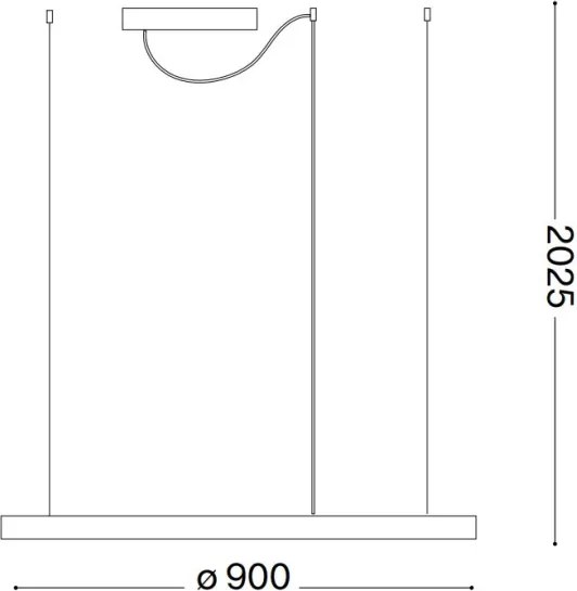 Lustră LED dimabilă pe cablu Ideal Lux ORACLE S LED/42W/230V 4000K d. 90 cm alb
