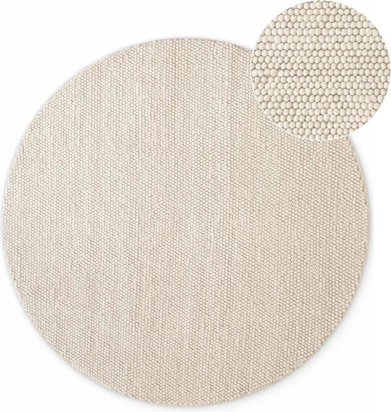 Covor crem țesut manual rotund din lână ø 200 cm Richmond Diana – Ted Baker