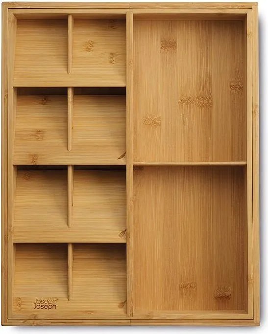 Organizator de tacâmuri în culoare naturală ajustabil din bambus 32 x 40 cm DrawerStore Bamboo – Joseph Joseph