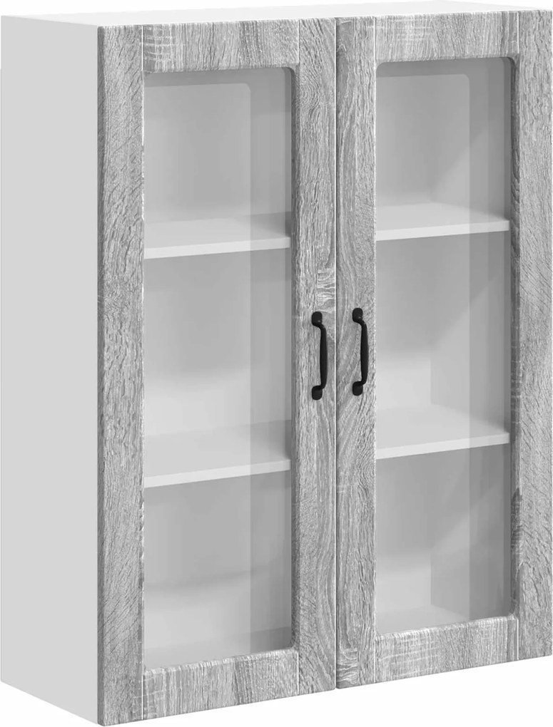vidaXL Dulap suspendat de bucătărie cu ușă Gri Sonoma 80 x 31 x 100 cm