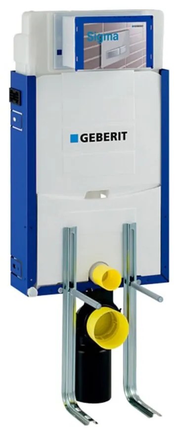 Rezervor incastrat Geberit Sigma cu cadru Kombifix pentru wc suspendat 108 cm cu suporturi, montaj in caramida