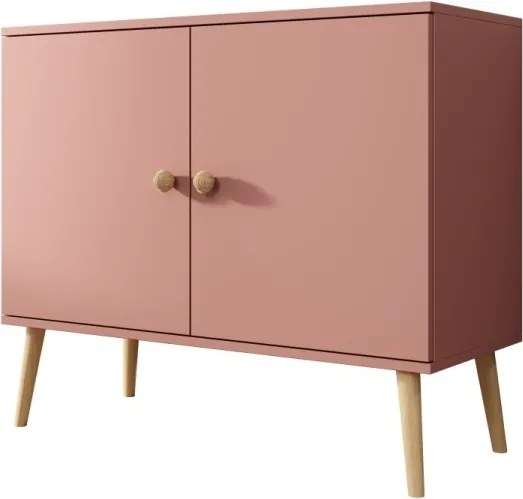 Comodă cu doua usi, 100x42x85 cm, Deri, ADRK Furniture (Culoare: Macchiato / Macchiato)