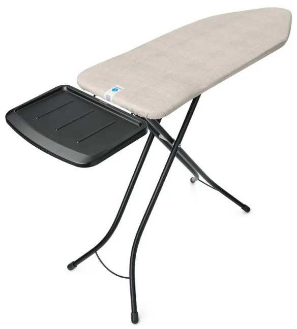 Masa de calcat Brabantia C 1008896, 124x45 cm, 7 pozitii de reglare, Suport generator de abur, Gri deschis
