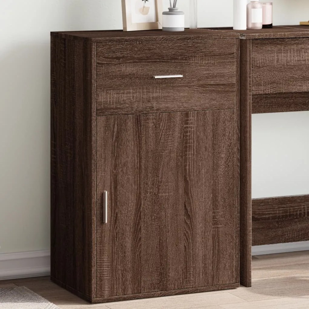 vidaXL Dulap de depozitare, stejar maro, 56,5x39x90 cm, lemn prelucrat